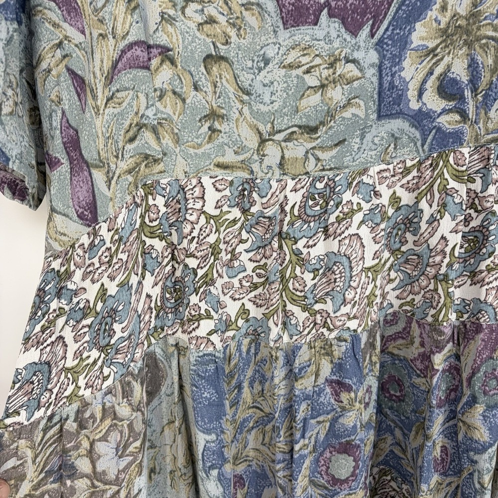 Nostalgia Vtg 90s Floral Dress M Cottagecore Fairy Grunge Boho Romantic Tiered - Picture 10 of 14